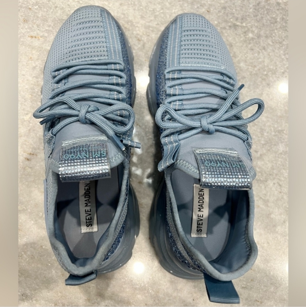 Steve Madden Maxima Blue Crystal Sneakers, Women's 10M - Picture 5 of 8